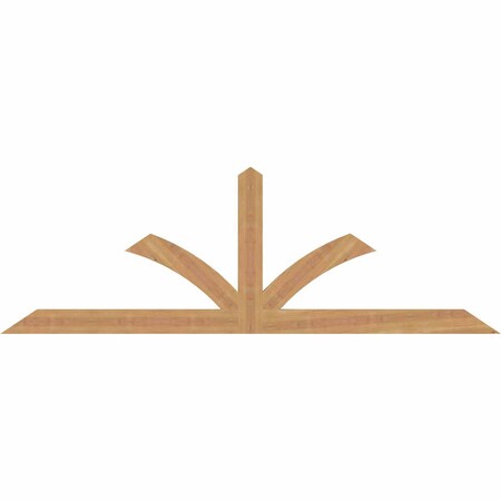 Ekena Millwork Richland Smooth Timber Gable Bracket, Western Red Cedar, 72"W x 24"H x 1 1/2"D x 3 1/2"F, 8/12 Pitch GBW072X24X0204RIC00SWR
